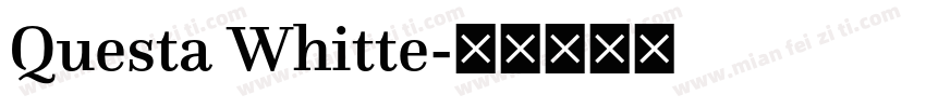Questa Whitte字体转换